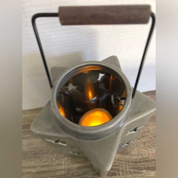 Rustic Star Lantern with Battery Operated Candle - Picture 7 of 13